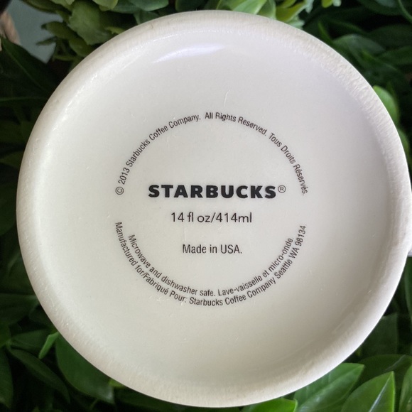Starbucks Brand 2013 Collection 14oz White Handled Mug with Starbucks Logo ☕️ - Picture 7 of 13